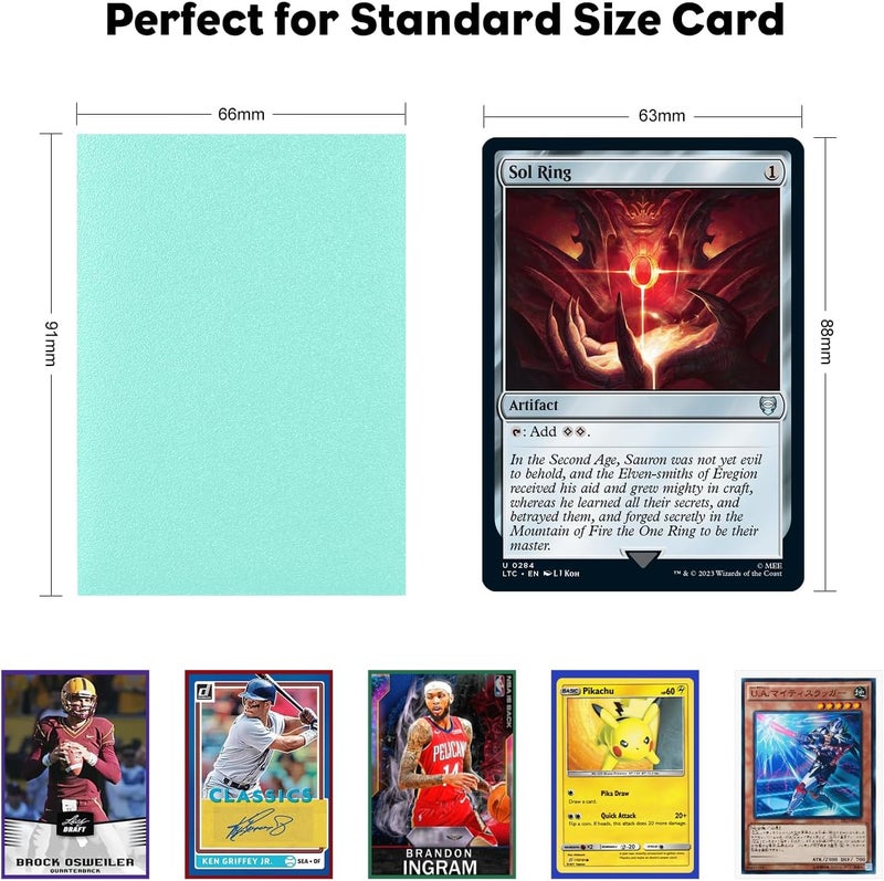 Katomula Sky Blue MTG Card Sleeves 300CT, Matte Textured Back Card Sleeves Deck Card Protectors, Standard Size Card Sleeve for MTG, Baseball Card, Sports Cards, Game Card - Image 4